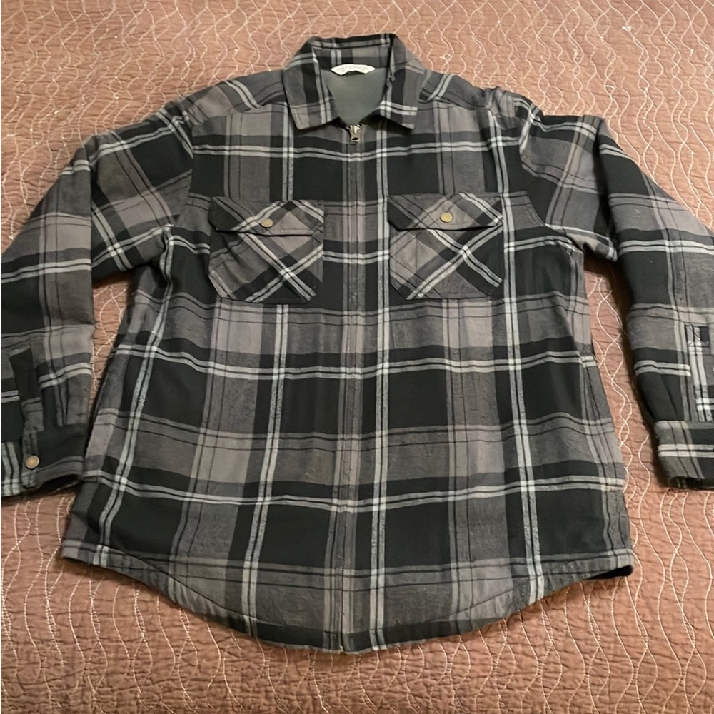 Mens Feild & Stream Fleece-Lined Flannel Jacket M
